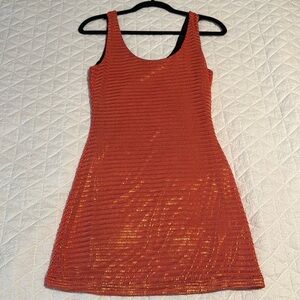 2B Bebe Coral Ribbed Dress